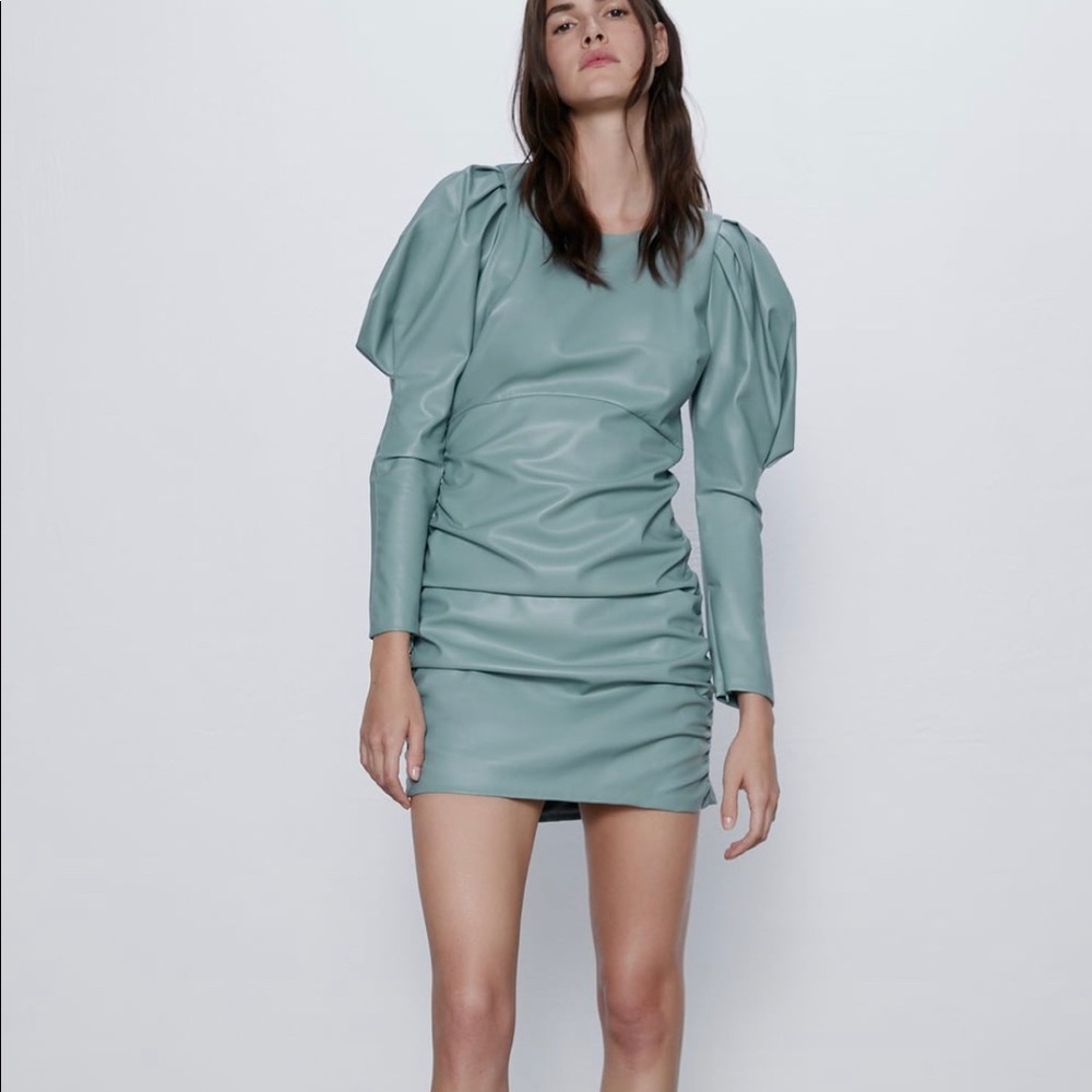 NWT Zara faux leather dress